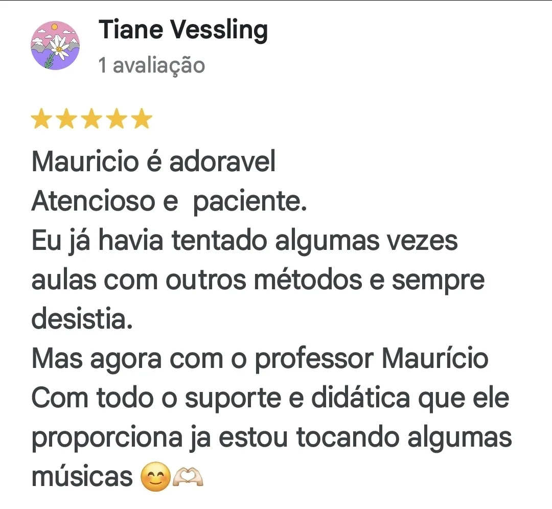 Avaliação de Tiane Vessling no Google