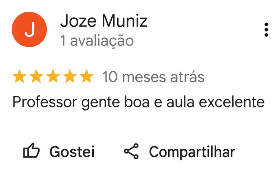 Avaliação de Joze Muniz no Google